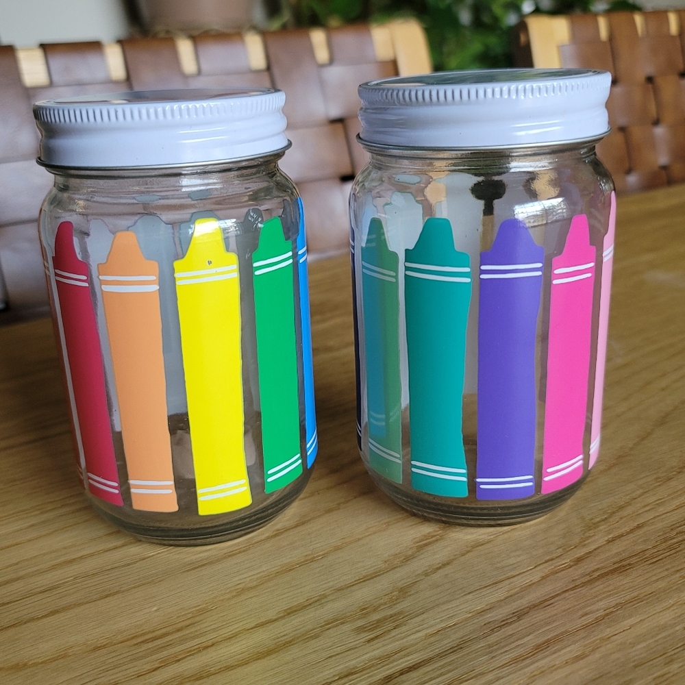 Bullseye Crayon Jars